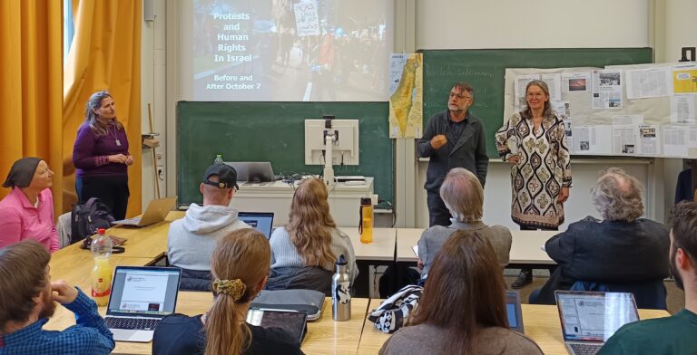 Schule und Proteste nach dem 7. Oktober in Israel – Besuch von Oren Lallo und Karen Saar aus Jerusalem